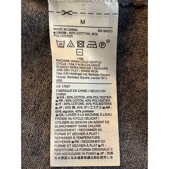 Gap NEW Heather Blue Open Front Lightweight Cotton Blend Cardigan Medium - Picture 4 of 5